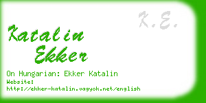 katalin ekker business card